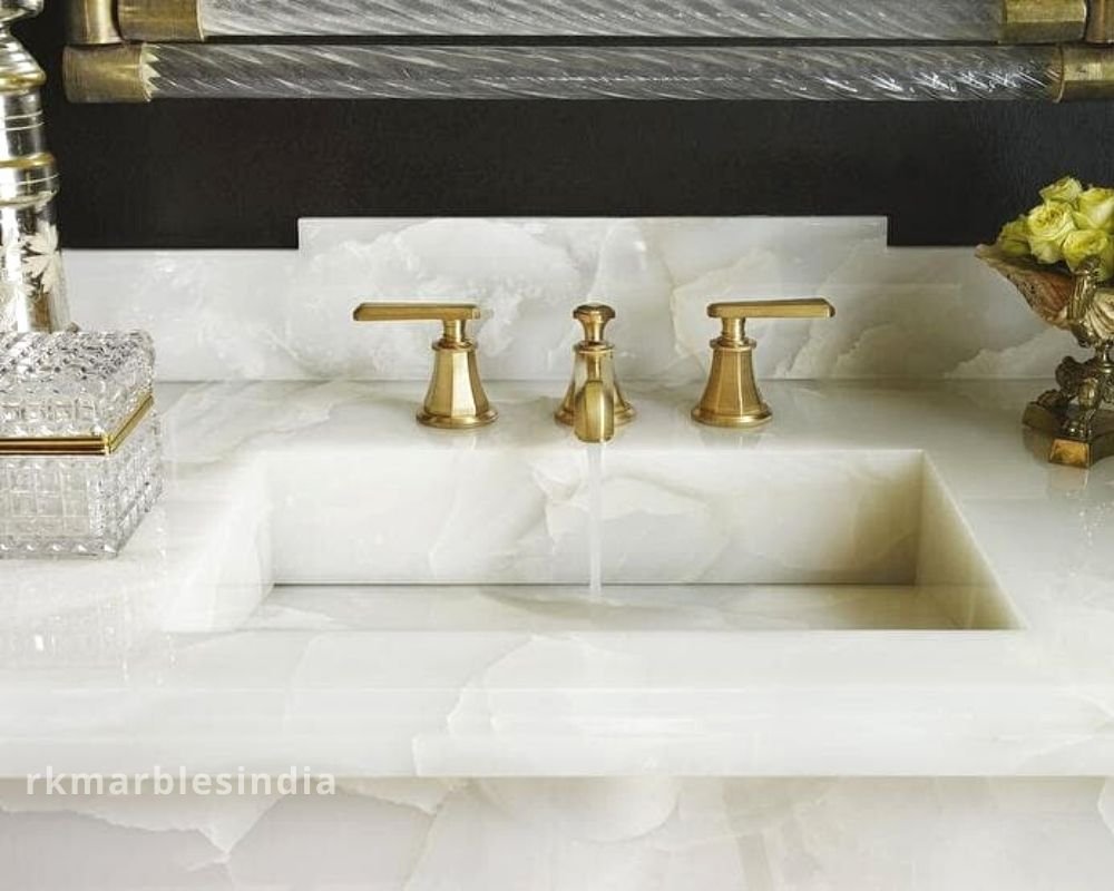 White Onyx Marble White Crystal Onyx Stone Rk Marbles India
