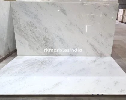 Pista white marble slabs