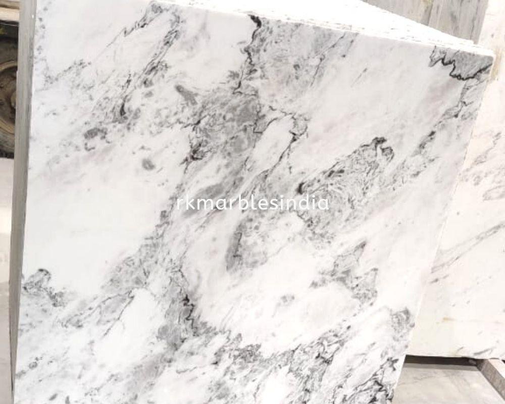 Splash White Marble Slab and Tiles Supplier | RK Marbles India