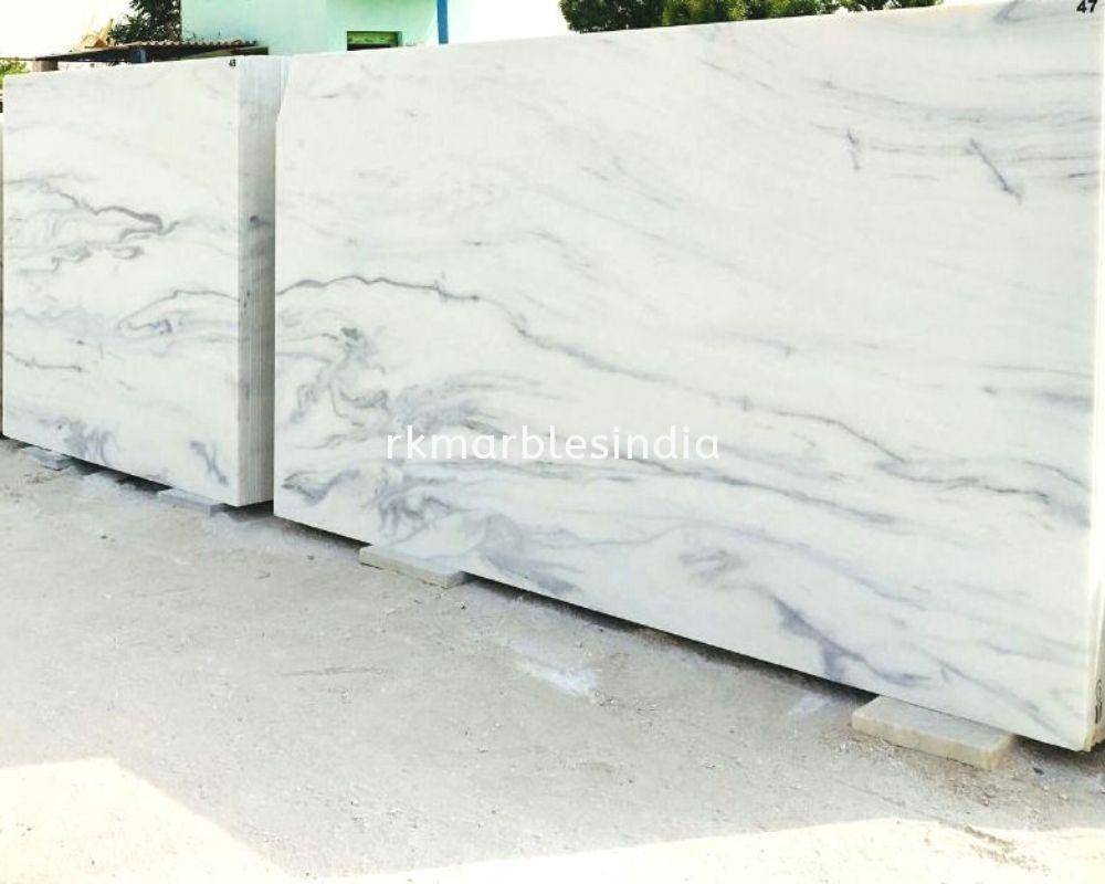 Albeta white marble slabs