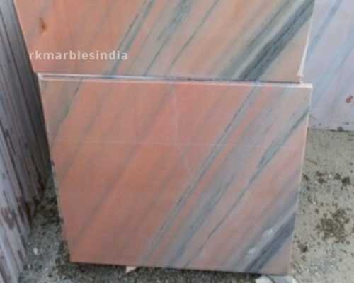 Pink marble tiles