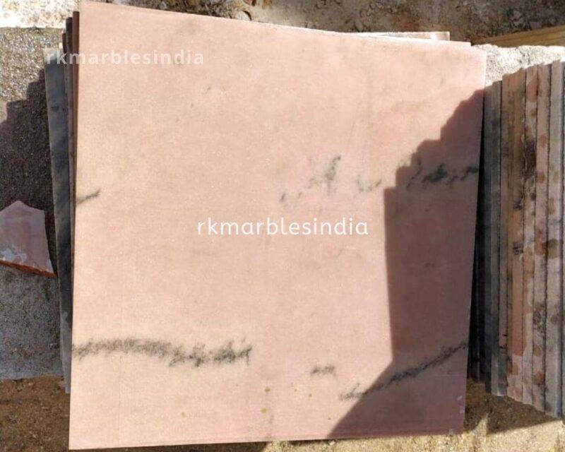 Pink marble tiles