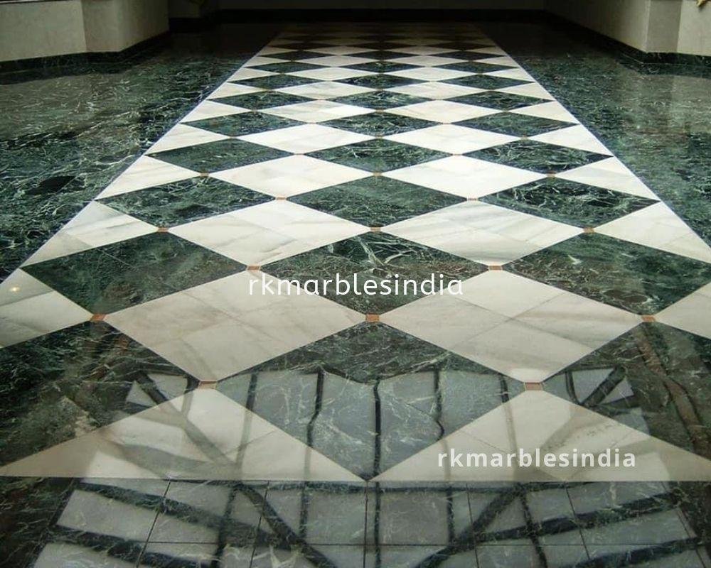 Spider Green Marble Tiles for flooring | RK Marbles India