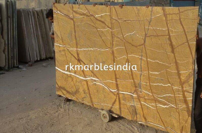 Flowery Gold Marble